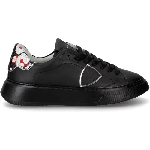 Schwarze Tennissneaker für Frauen aus den Neunzigern , Damen, Größe: 41 EU - Philippe Model - Modalova