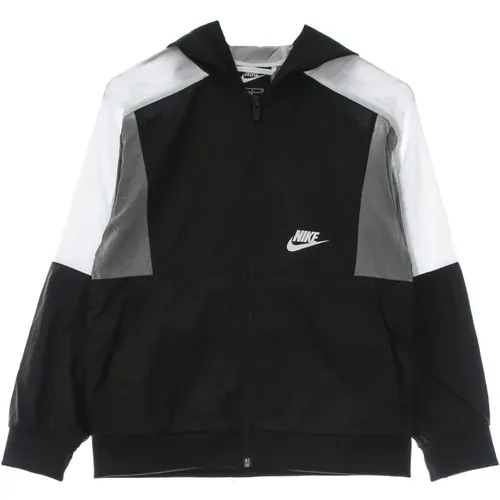 Gewebte Jacke in Schwarz/Weiß/Rauchgrau - Nike - Modalova