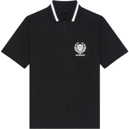 Overfit Chest Branding Polo Shirt Size: S, colour: , male, Sizes: S - Givenchy - Modalova