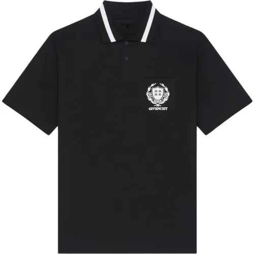 Overfit Chest Branding Polo Shirt Size: S, colour: , male, Sizes: S, M - Givenchy - Modalova