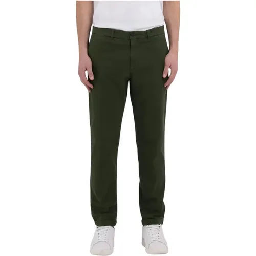 Slim Fit Elastic Gabardine Chino Pants , male, Sizes: W32 L30, W33 L30, W31 L30, W29 L32, W34 L34 - Replay - Modalova
