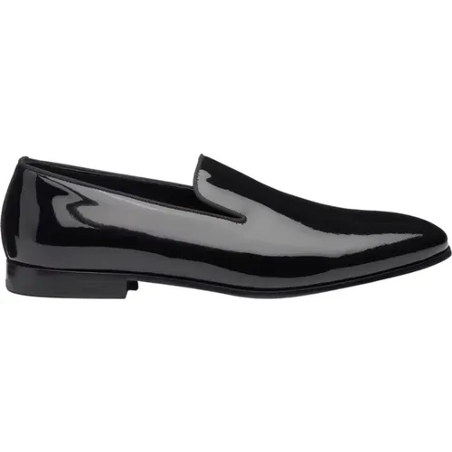 Schwarze Lackleder Loafers , Herren, Größe: 39 EU - Doucal's - Modalova