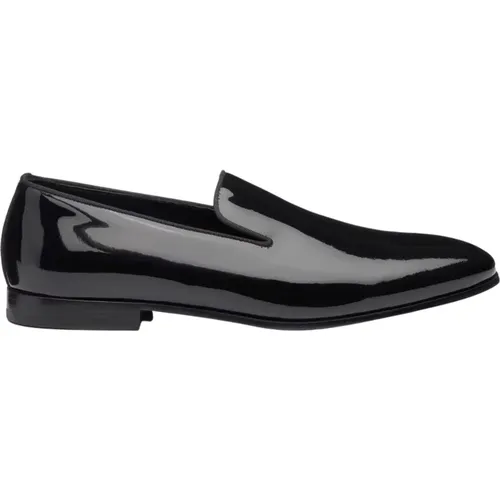 Schwarze Lackleder Loafers , Herren, Größe: 41 EU - Doucal's - Modalova