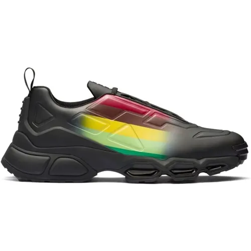 MultiColour Flache Schuhe mit Logo-Detail , Herren, Größe: 40 EU - Prada - Modalova