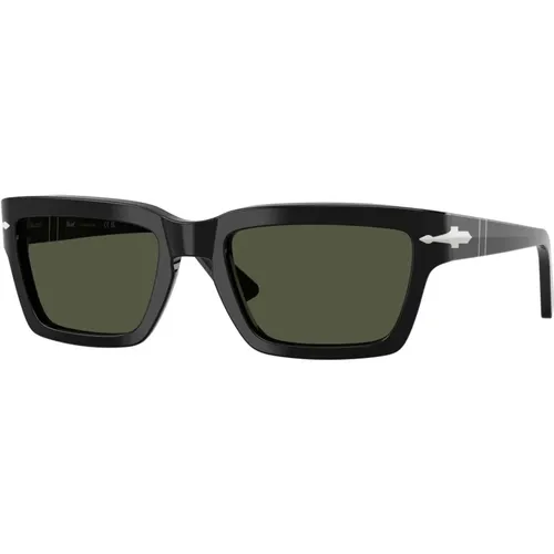 Klassische Sonnenbrille Schwarz , Herren, Größe: 57 MM - Persol - Modalova