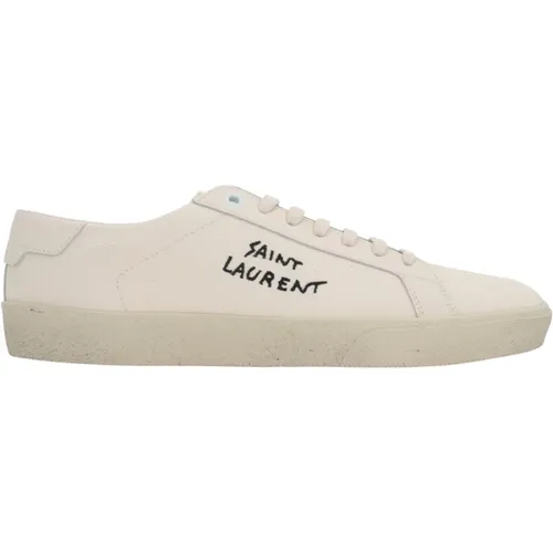 Vintage Canvas Low-Top Sneakers , Damen, Größe: 37 EU - Saint Laurent - Modalova