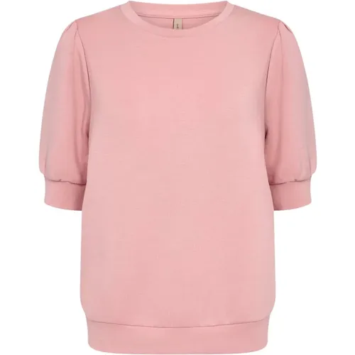 Bequemes Roze Shirt mit Rundhalsausschnitt , Damen, Größe: M - Soyaconcept - Modalova