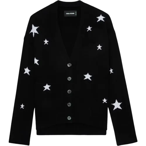 Cashmere Star Pattern Jacket , female, Sizes: XS, M, S - Zadig & Voltaire - Modalova