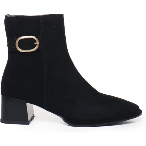 Suede Ankle Boots with Buckle , female, Sizes: 4 UK, 5 UK, 6 UK - Bibi Lou - Modalova