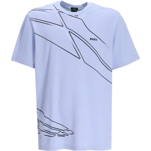 Casual Baumwoll T-Shirt , Herren, Größe: L - Hugo Boss - Modalova