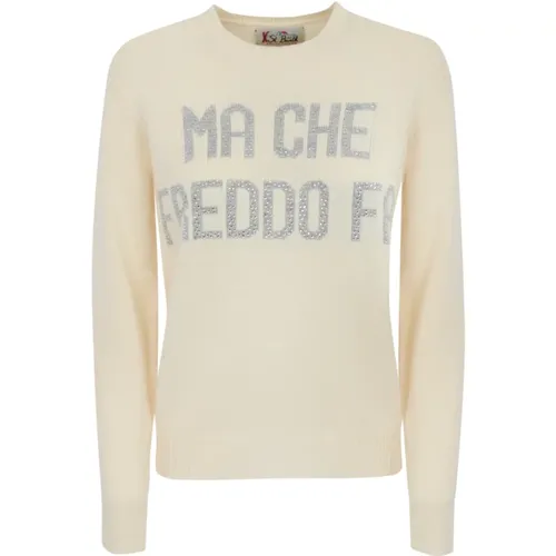 Weißer Pullover Maglione , Damen, Größe: M - MC2 Saint Barth - Modalova