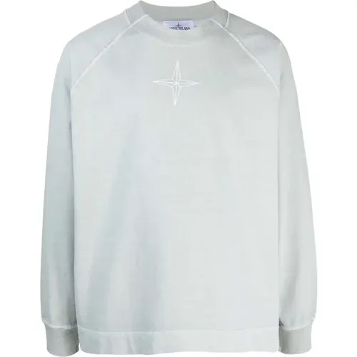 Signature Comp Cotton Sweatshirt , male, Sizes: XL - Stone Island - Modalova