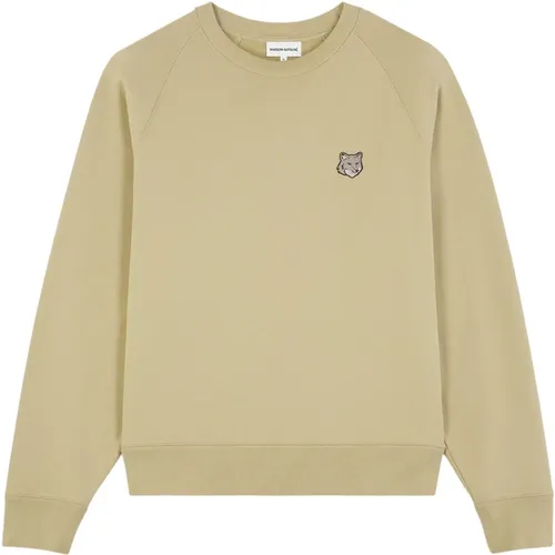 Kultiger Patch Baumwoll-Sweatshirt , Herren, Größe: M - Maison Kitsuné - Modalova