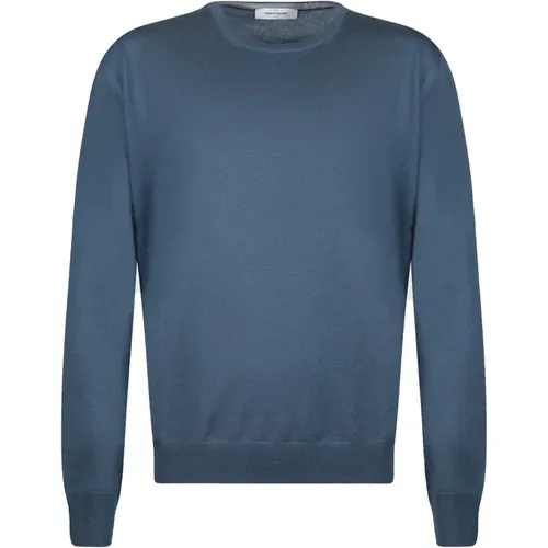 Blauer Crew Neck Wollpullover , Herren, Größe: 2XL - Gran Sasso - Modalova