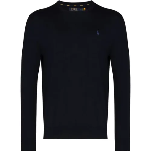 Noos Slim-Fit Knit Sweater with Pony Embroidery , male, Sizes: XL, S, L, M, 2XL - Ralph Lauren - Modalova