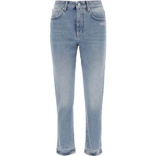 Schmal geschnittene Jeans , Damen, Größe: W26 - Off White - Modalova