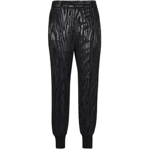 Lurex Joggers mit gerippten Knöchelbündchen , Damen, Größe: 2XS - Stella Mccartney - Modalova