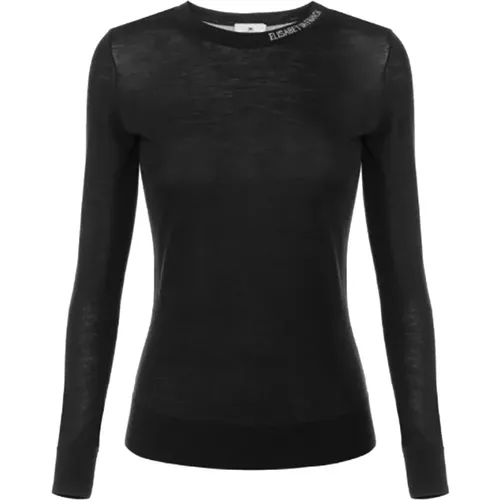 Schwarze Pullover für Frauen , Damen, Größe: L - Elisabetta Franchi - Modalova