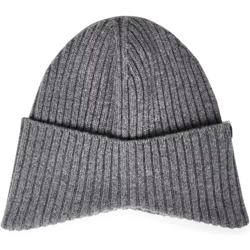 Grey Asymmetric Brim Hat , male, Sizes: L/XL - Emporio Armani - Modalova