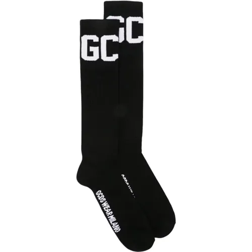 Logo Mid Calf Socks , male, Sizes: M - Gcds - Modalova