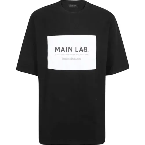 Main Lab Label T-Shirt , male, Sizes: S - Balmain - Modalova
