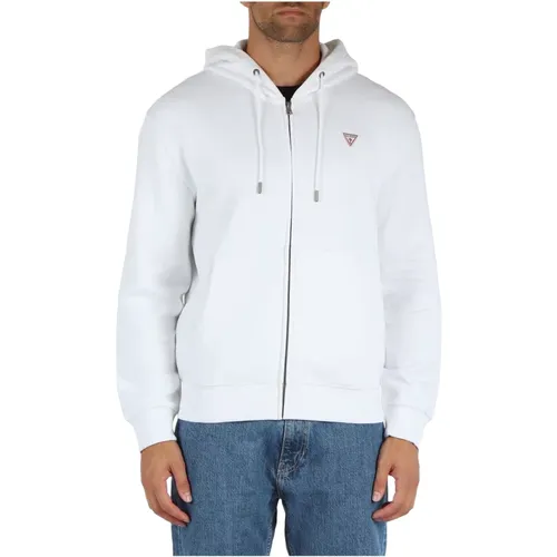 Slim Fit Hoodie mit Reißverschluss , Herren, Größe: L - Guess - Modalova