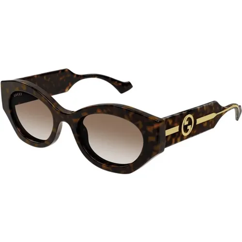 Braune Havana Sonnenbrille Gg1553S 002 - Gucci - Modalova