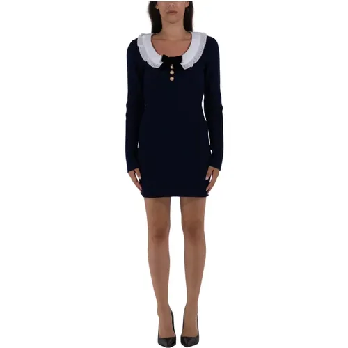 Short Dress with Collar , female, Sizes: M - Alessandra Rich - Modalova