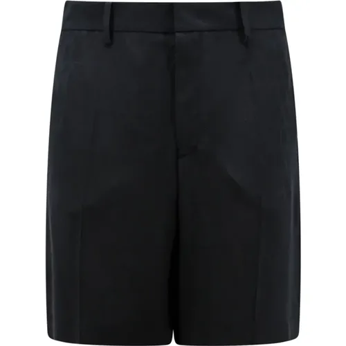 Silk Shorts with Button and Zip Closure , male, Sizes: L - Valentino - Modalova