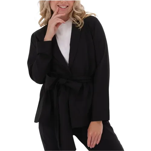 Gürtel Wrap Blazer in Schwarz , Damen, Größe: S - 10Days - Modalova