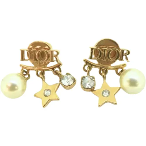 Pre-owned Metal earrings , female, Sizes: ONE SIZE - Dior Vintage - Modalova