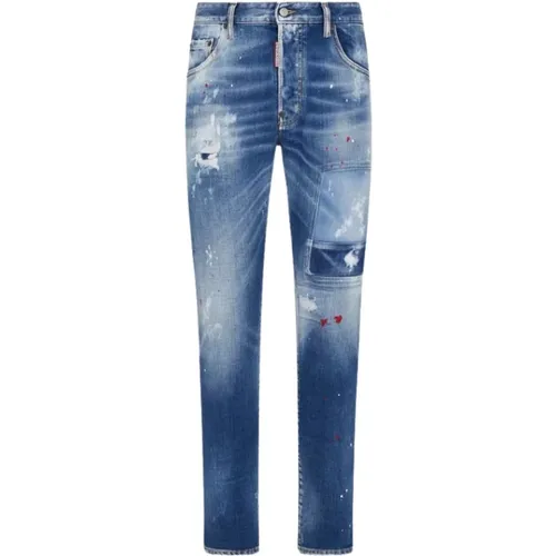 Skater Jeans with Patches , male, Sizes: S, XS - Dsquared2 - Modalova