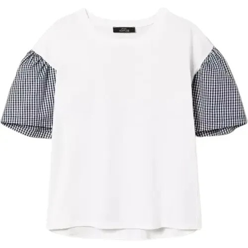 Regular Vichy Checkered T-Shirt , female, Sizes: S, M, XS - Twinset - Modalova