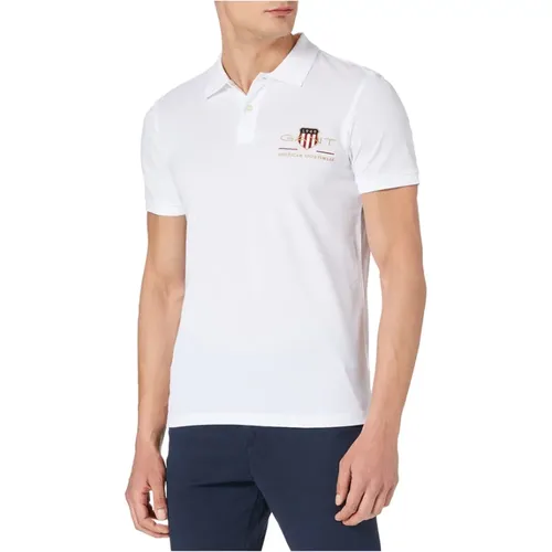 Polo-Shirt Kurzarm , Herren, Größe: L - Gant - Modalova