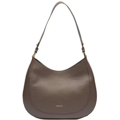 Leather Shoulder Bag - Coffee Color , female, Sizes: ONE SIZE - Coccinelle - Modalova