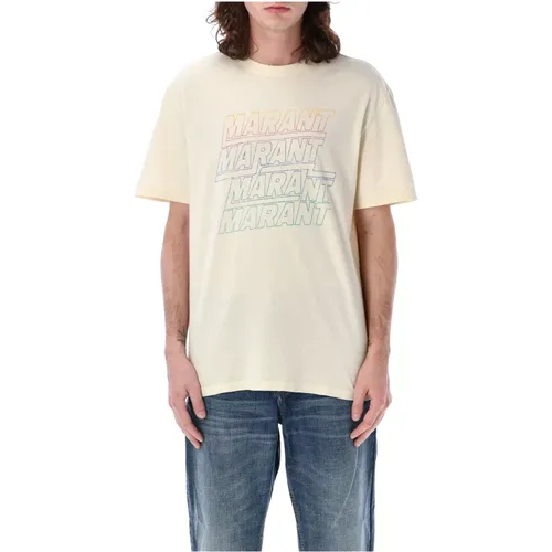Men's Clothing T-Shirts & Polos Ecru Ss24 , male, Sizes: S, M - Isabel marant - Modalova