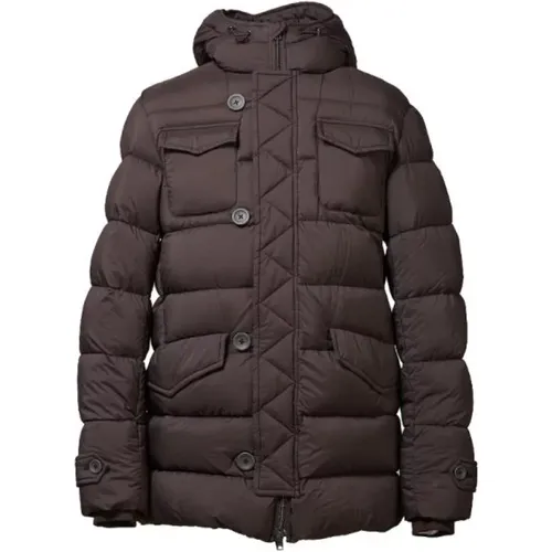 Down Feather Padded Coat , male, Sizes: XL, L - Herno - Modalova