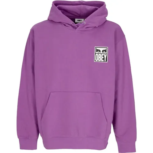 Leichter Kapuzenpullover Herren Eyes Icon 2 , Herren, Größe: L - Obey - Modalova