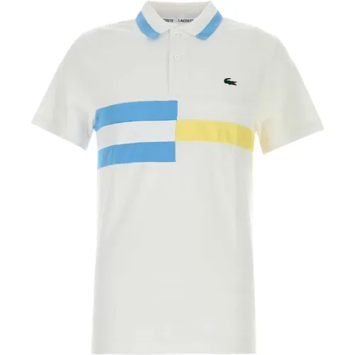 Weißes Piquet Polo Shirt , Herren, Größe: S - Lacoste - Modalova