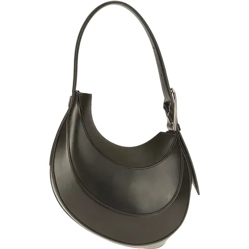 Leather Curve Bag , female, Sizes: ONE SIZE - Mugler - Modalova