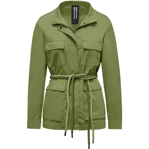 Unlined Field Jacket with Two-Tone Rope Belt , female, Sizes: L, M, S, XL - BomBoogie - Modalova