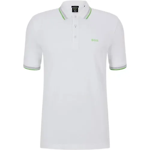 Men`s Polo with Contrast Details and Logo Model 50469055 Paddy Color , male, Sizes: M - Hugo Boss - Modalova