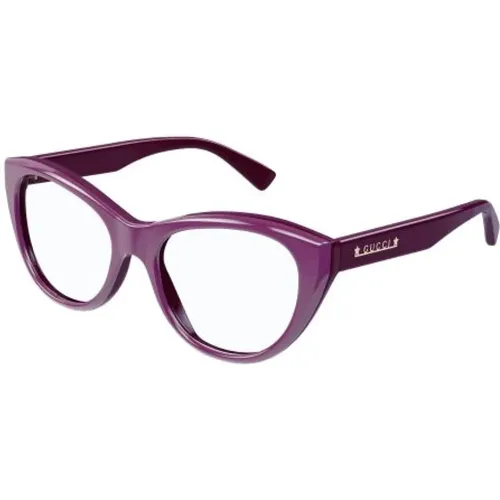 Burgundy Tra Gg1172O Eyeglasses , unisex, Sizes: 52 MM - Gucci - Modalova