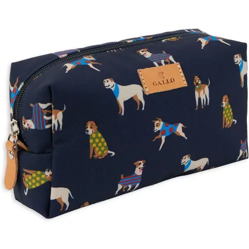 Blaue Unisex-Bowler-Beuteltasche mit Hundemotiv - Gallo - Modalova