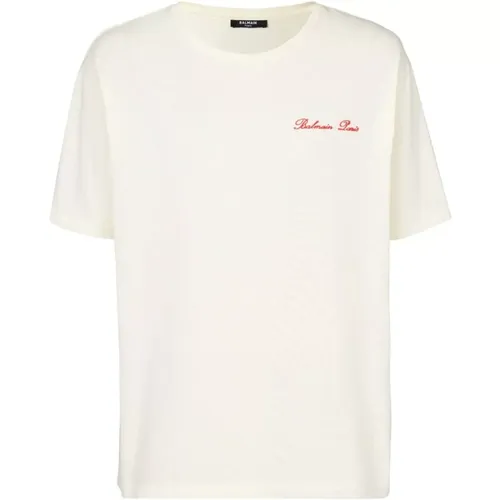 T-shirts and Polos by , male, Sizes: XL - Balmain - Modalova