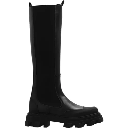 Leather boots , female, Sizes: 8 UK, 7 UK, 5 UK - Ganni - Modalova