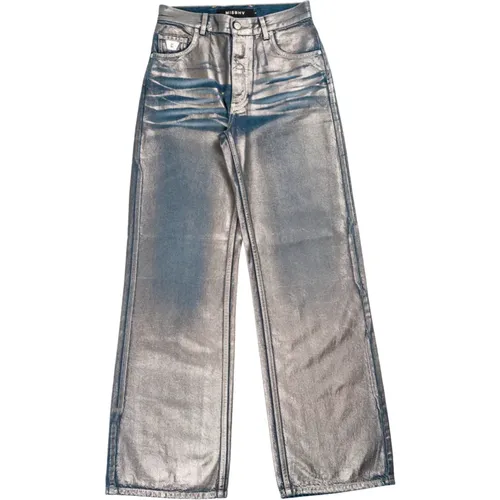 Silberbeschichtete Denim-Hose aus Baumwolle - MISBHV - Modalova