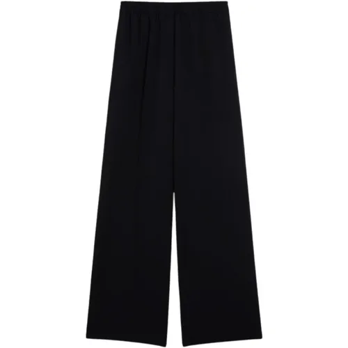 Schwarze Hose mit geradem Bein - Max Mara Weekend - Modalova