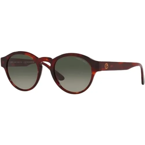 Rote Acetat Damen Sonnenbrille - Giorgio Armani - Modalova