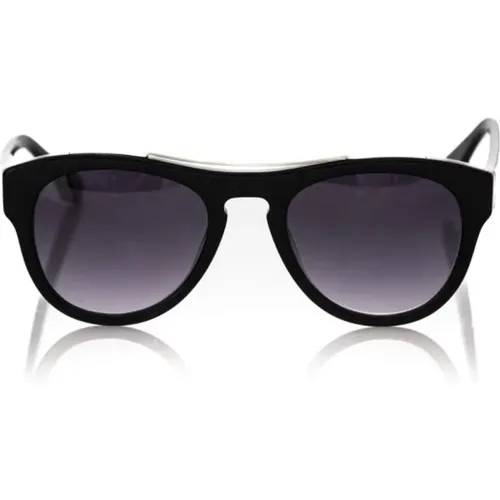 Geometrische Wayfarer Sonnenbrille Schwarzer Rahmen , unisex, Größe: ONE Size - Frankie Morello - Modalova